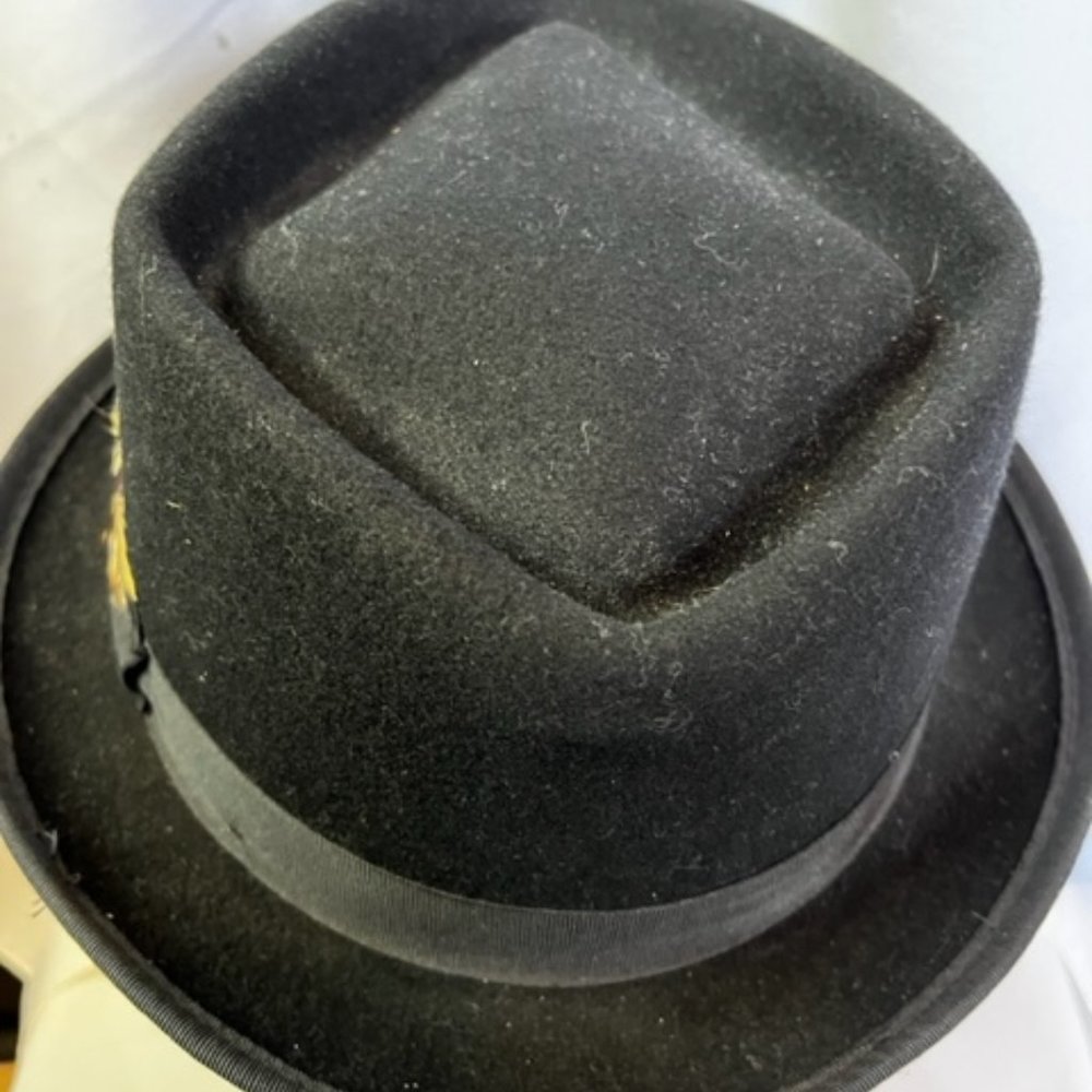 Scala Black Men's Felt Fedora - Picture 4 of 7